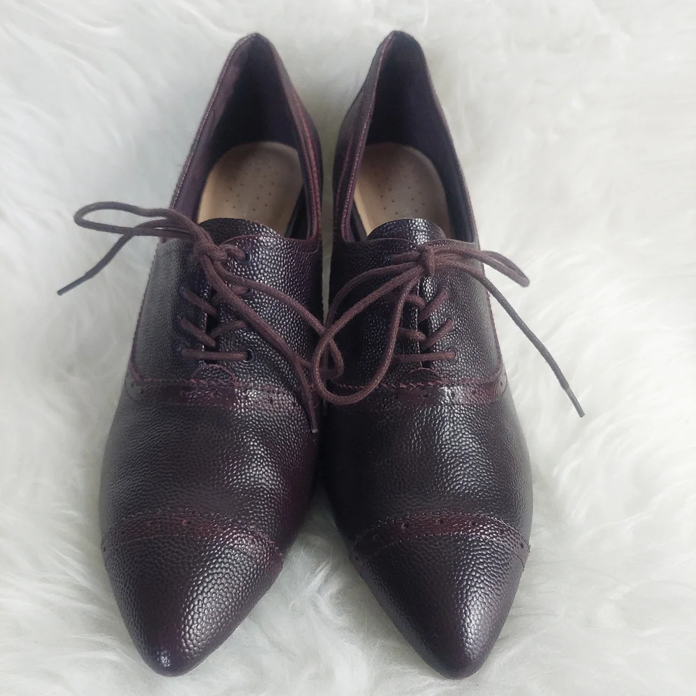Rockport Lianna Brouge Oxford Leather Shoes Size 9.5 - Picture 6 of 11
